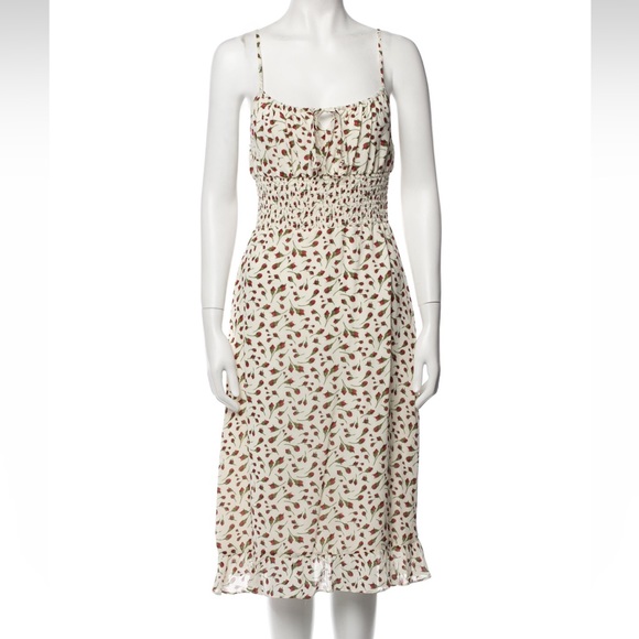 Reformation Genie Midi Dress Marion Rose Size 8 - Picture 11 of 15